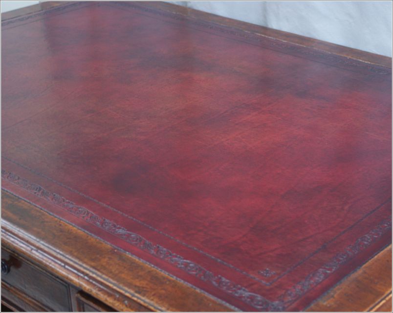 1007 Antique Mahogany Partners Desk (8)